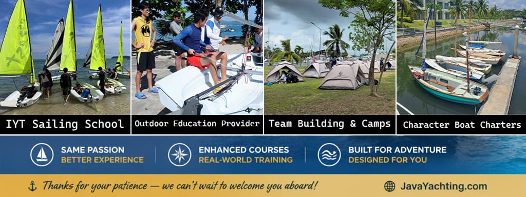Java Yachting sailing school, outdoor education, team building, camps and character boat charters in Thailand