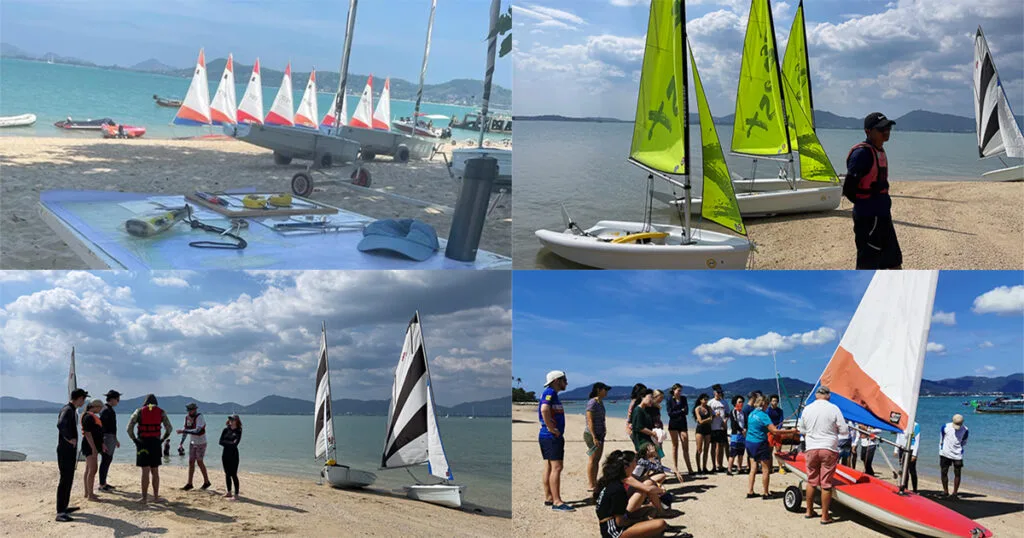 Team-building sailing activities and dinghy training at Koh Lon Island, Phuket, Thailand