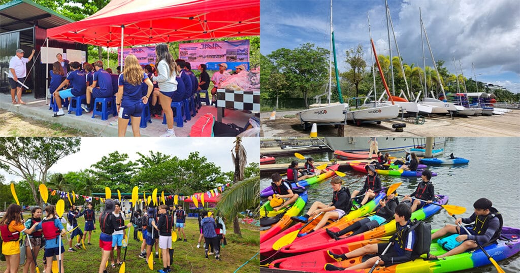 Team-building activities including kayaking and sailing at Krabi Boat Lagoon, Thailand